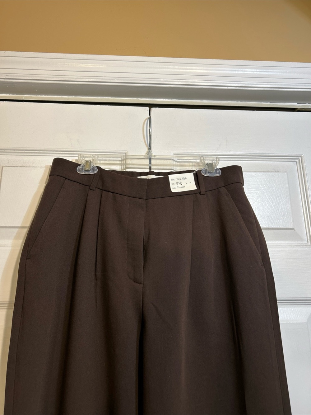 9/6/26NWT Abercrombie & Fitch Ultra High-Rise Wide-Leg Dress Pants Size 31 Short - Picture 4 of 14